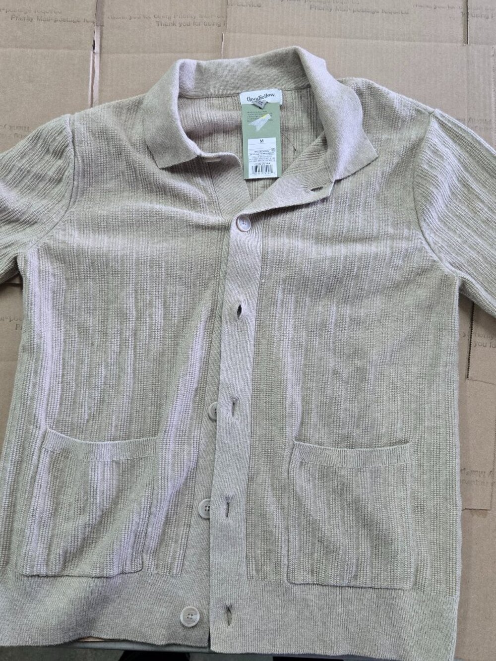 NWT Goodfellow & Co Oatmeal Cardigan Sweater